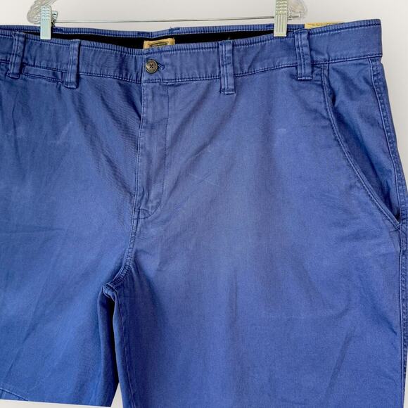 Foundry Casual Comfort Stretch Chino Shorts Classic Flat Front Men Size 52 Blue - Picture 5 of 15